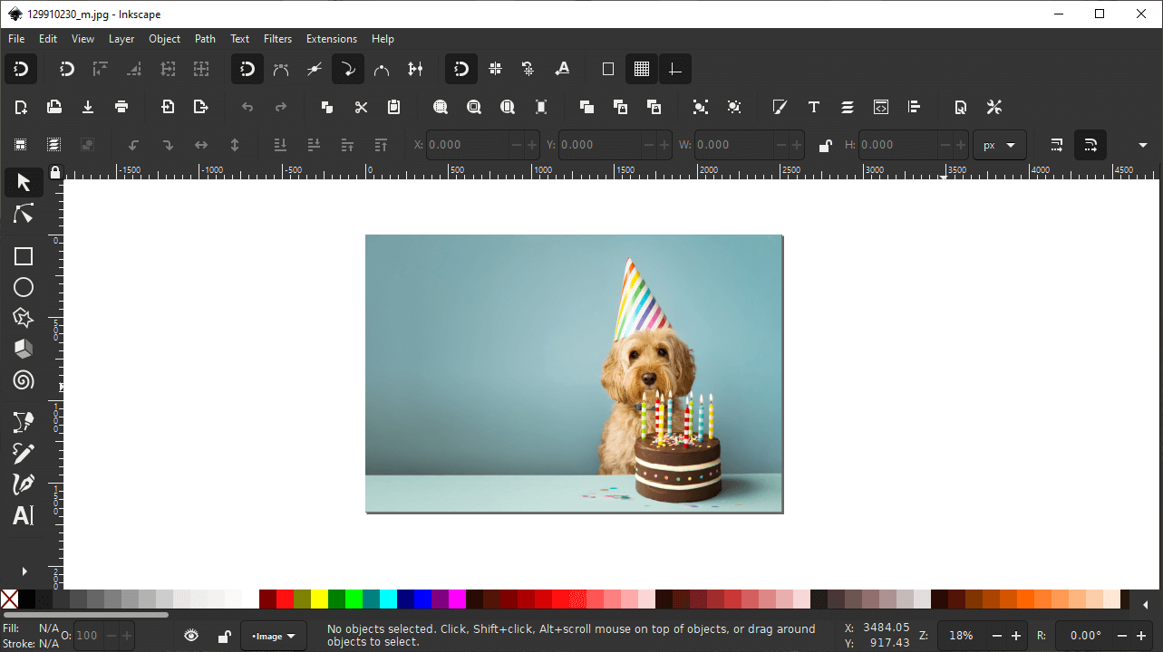 inkscape crop an imported image