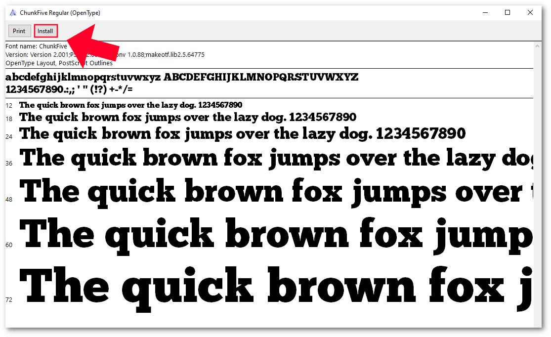 how to install fonts on mac that arent separated