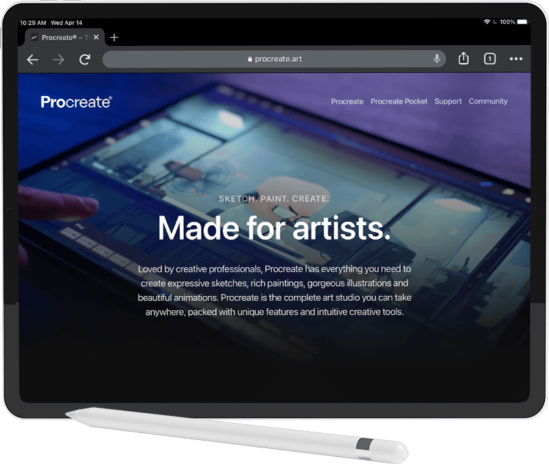 Procreate website