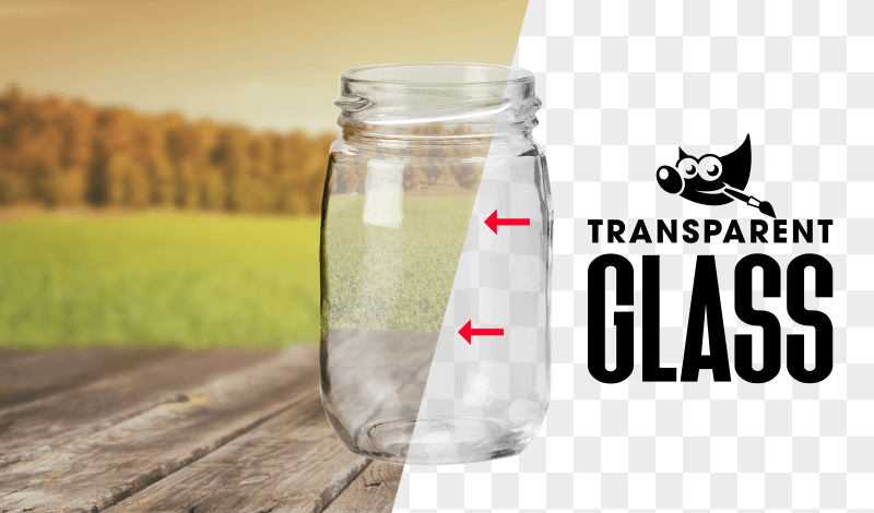 Delete the background from glass with GIMP