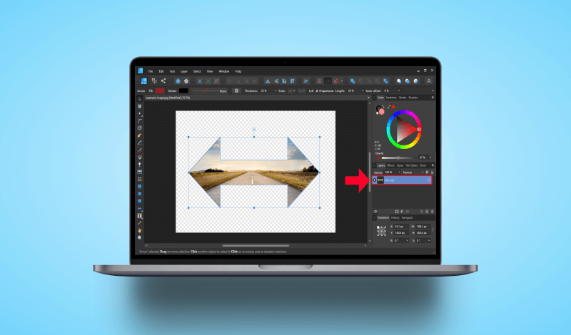 Crop an image to a shape with Affinity Designer