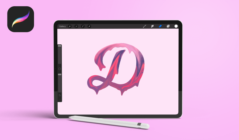 Dripping paint text effect with Procreate