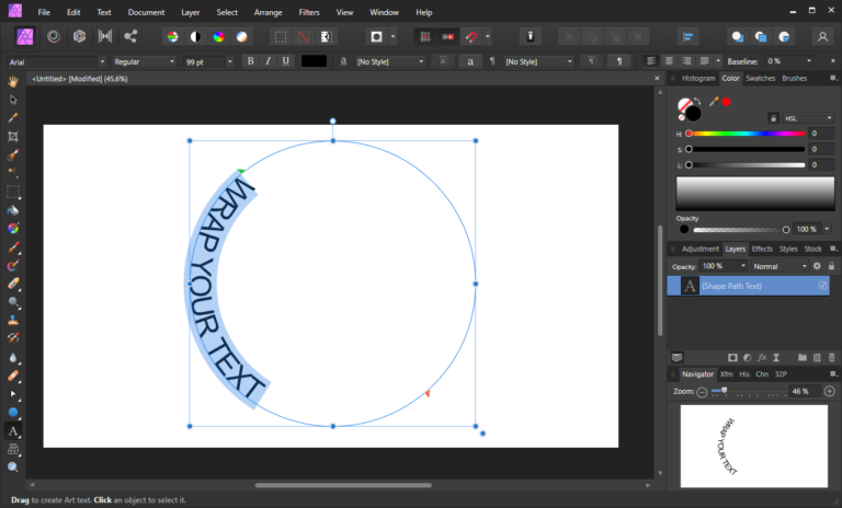 How To Curve Text with Affinity Photo – Logos By Nick