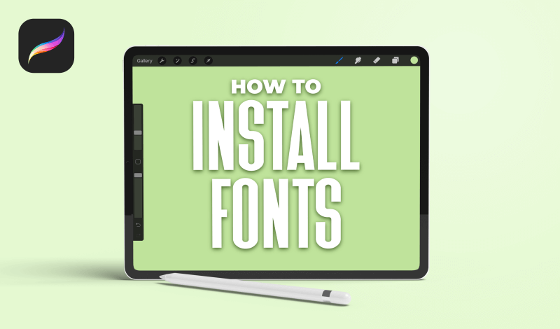 Install fonts in Procreate