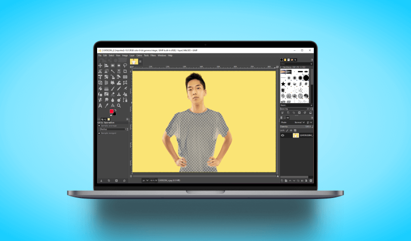 Make a color transparent in GIMP