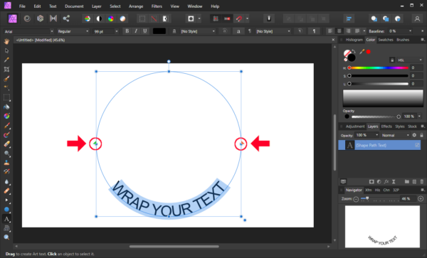 How To Curve Text with Affinity Photo – Logos By Nick
