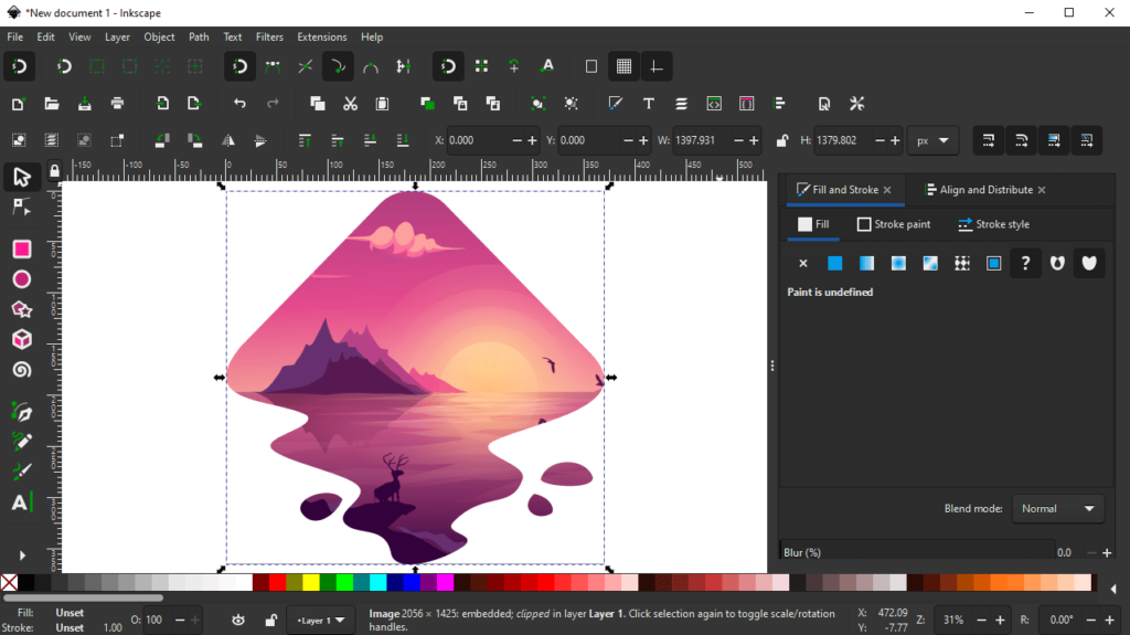 make a vector image in inkscape