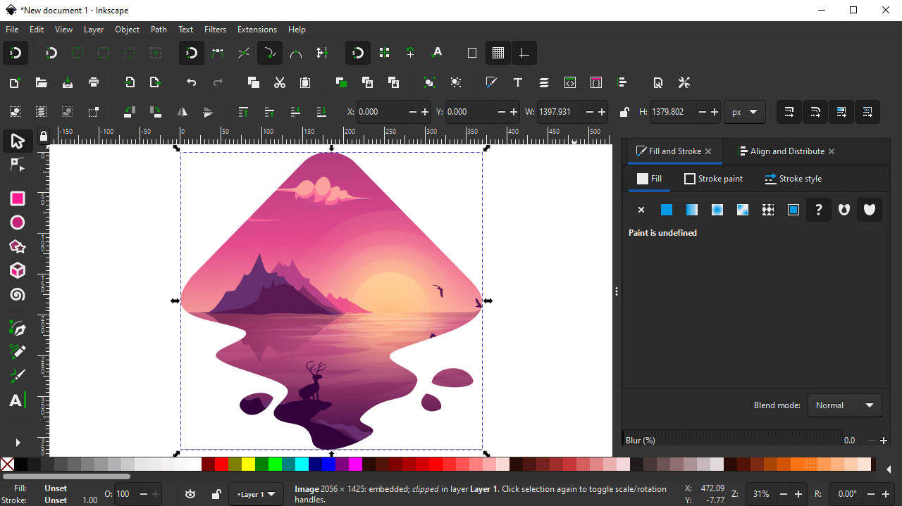 how do i import an image from inkscape to artcut