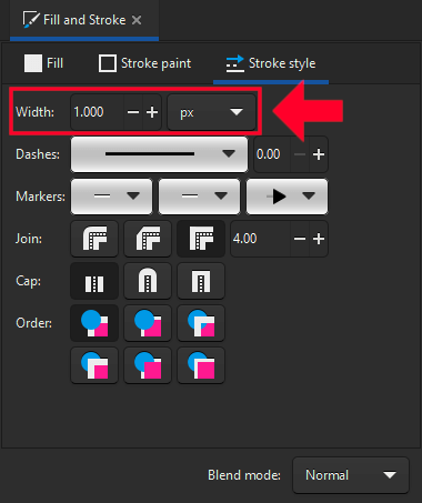 Stroke Width field