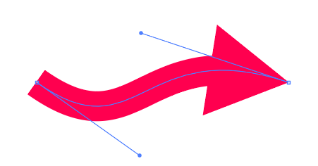 Curved arrow