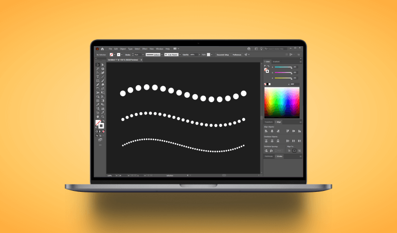 How to make a dotted line in Illustrator