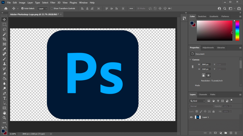 How to change a logo color in photoshop cc 2021