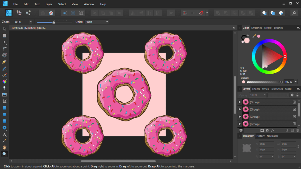Make A Repeat Pattern In Affinity Designer Using A Single Object ...