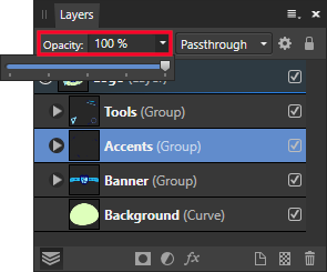 Layer opacity