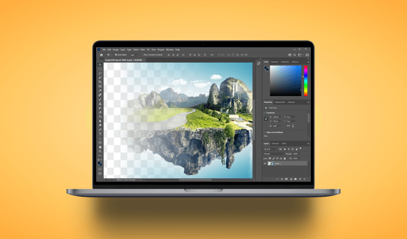 Make a transparent gradient in Photoshop