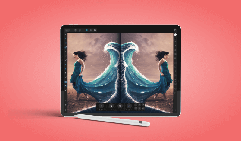 Mirror draw in Affinity Designer for iPad