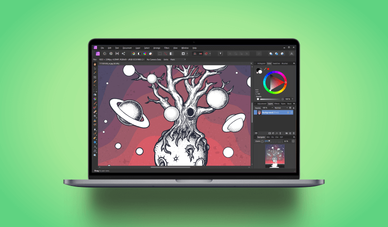 Import an image with Affinity Photo