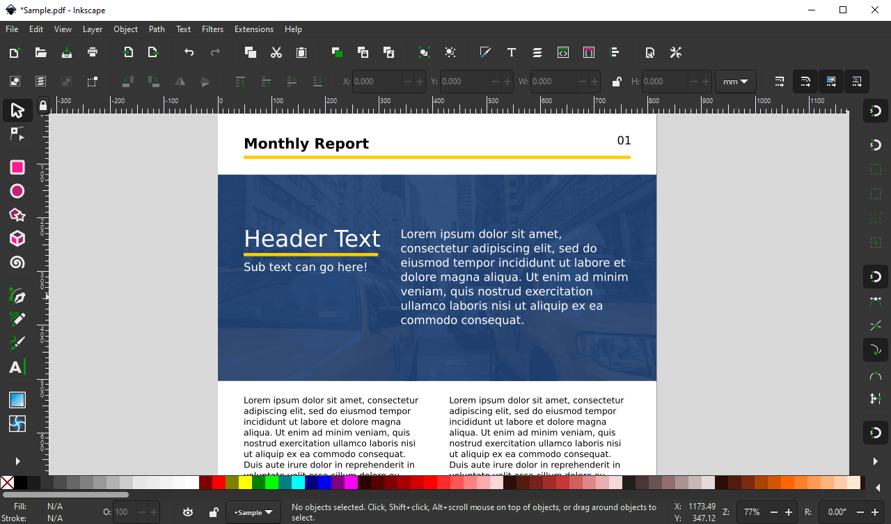 نموذج مستند PDF