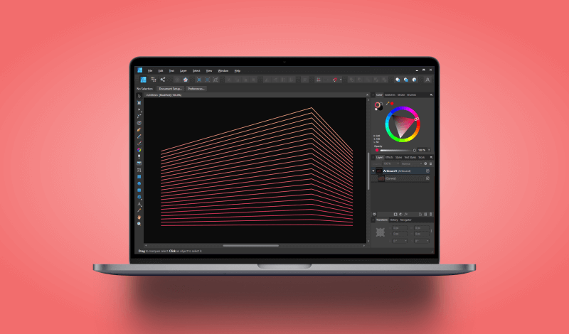 affinity designer grid up axis