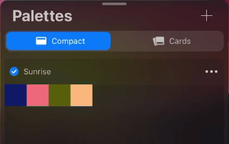 Custom palette