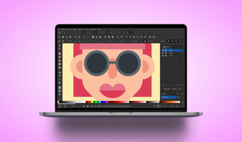 Separate an image into layers in Inkscape