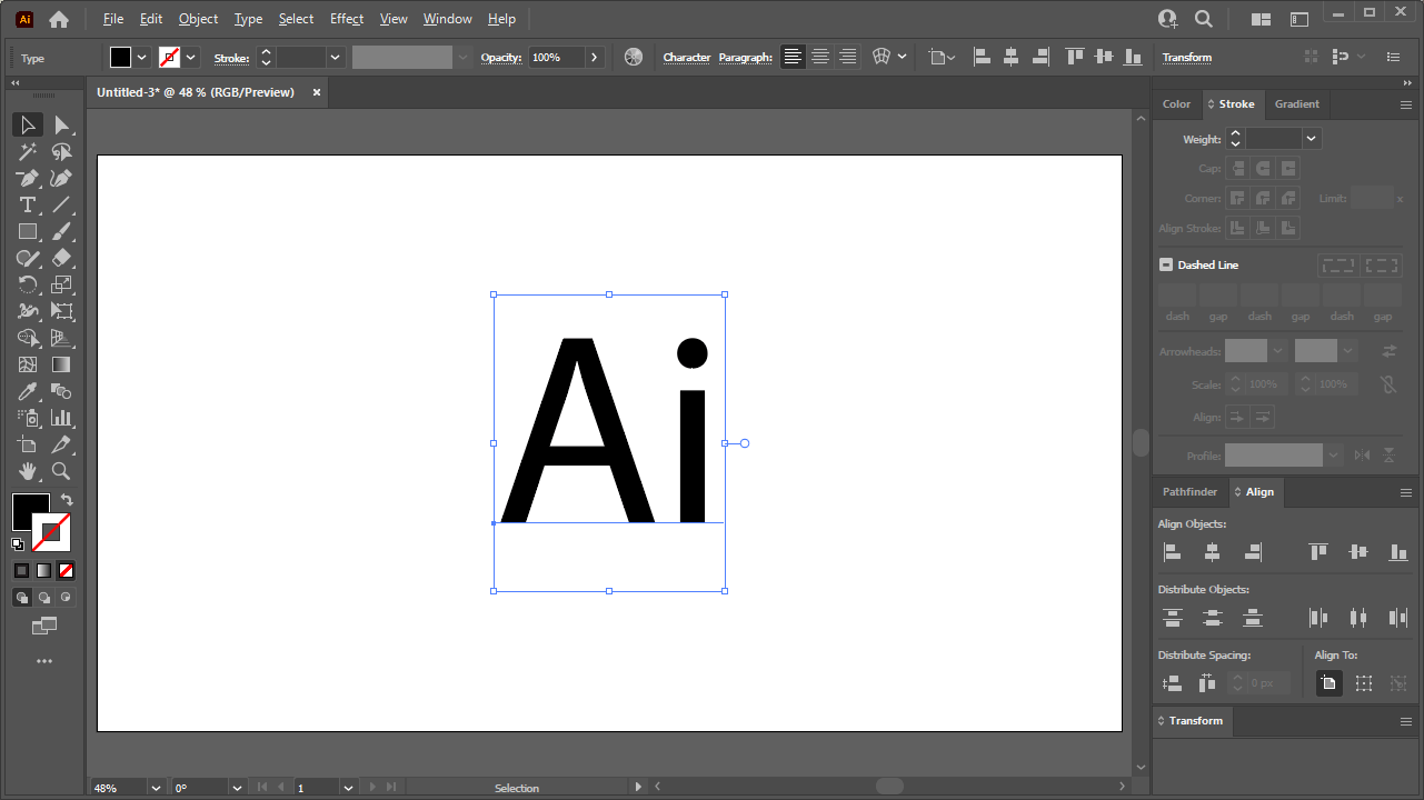 how to create outlines from text in illustrator