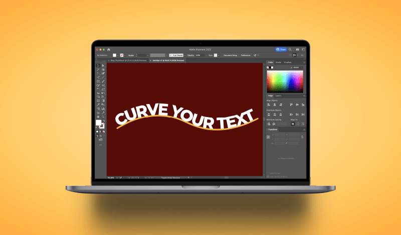 how to curve text in illustrator 2024