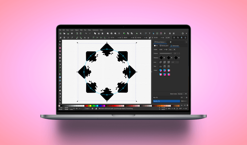 Inkscape pattern along path without deformation