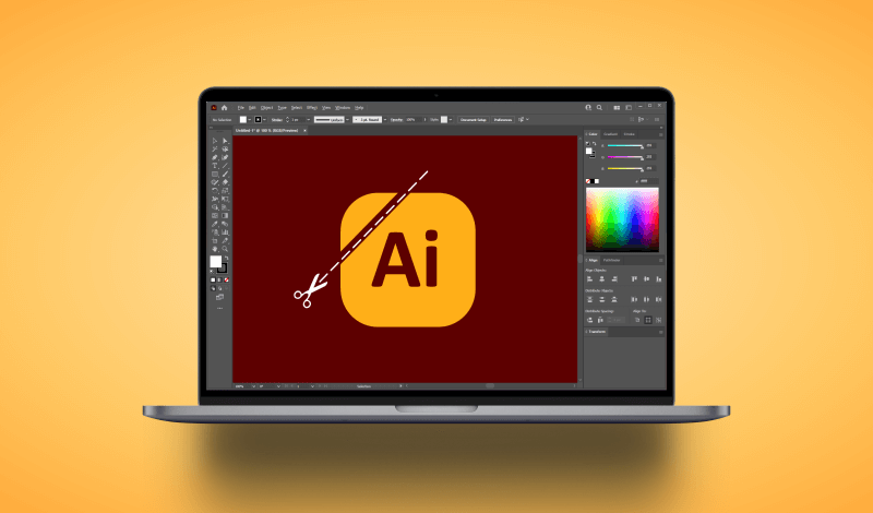 How to cut a shape in Illustrator