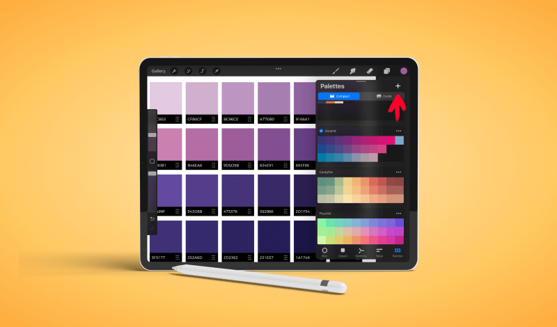 Import and export color palettes in Procreate