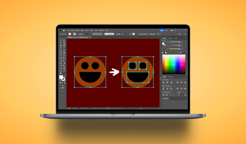 How to undo a grouping in Illustrator