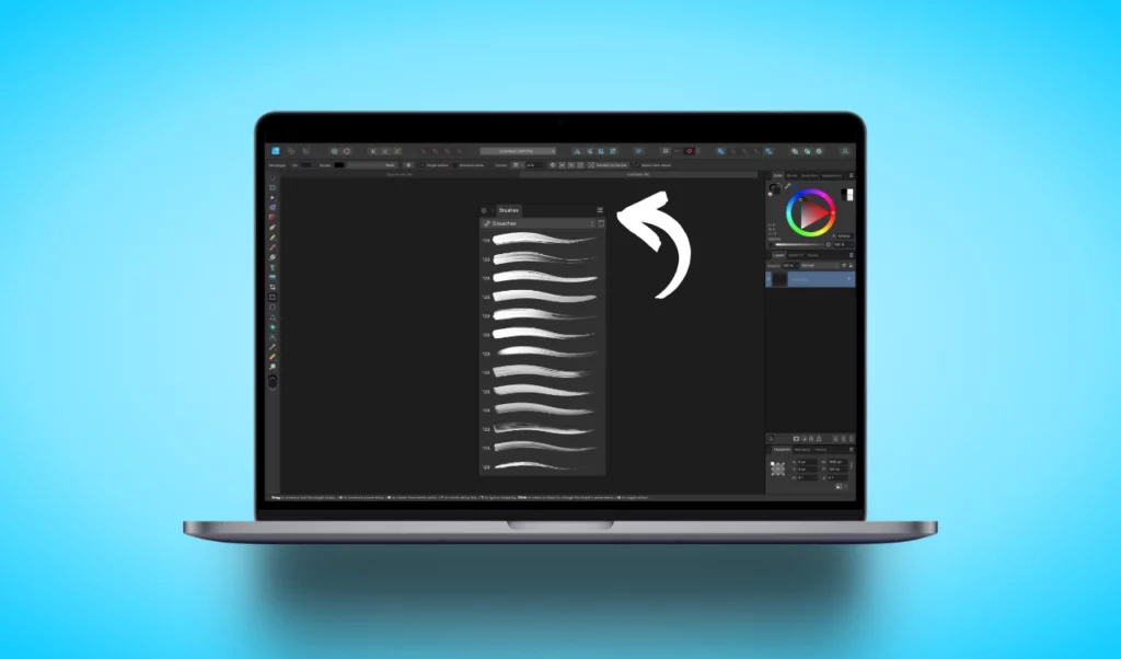 Why brushes are missing in Affinity Designer