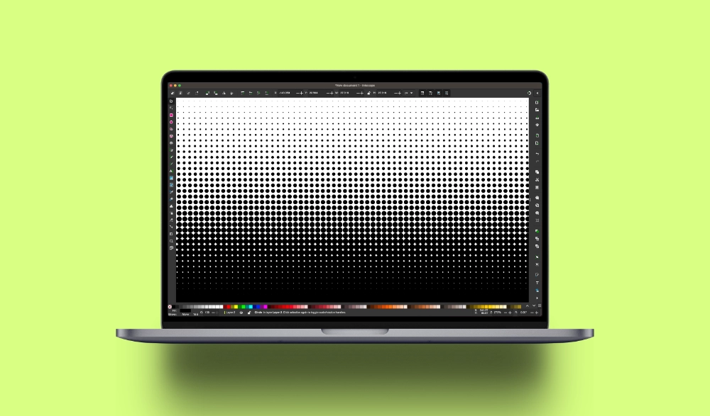 Make halftone gradients in Inkscape