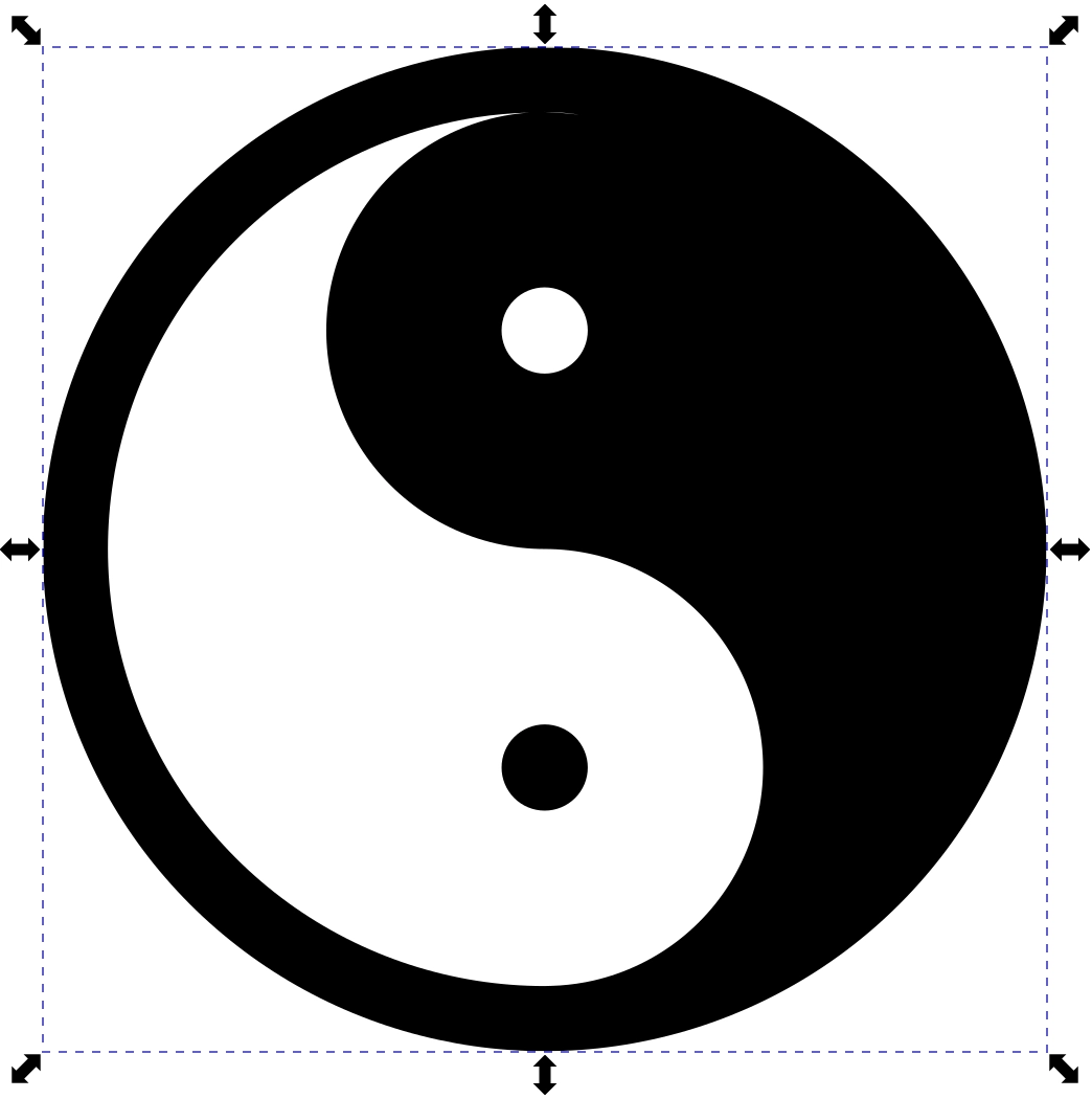 Finished yin yang design